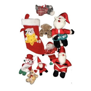 Dakin 80s 90s Fiesta Twinkle Toes Overseas United Santa’s Snowman Bear Bundle